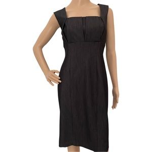 Calvin Klein dark gray dress.